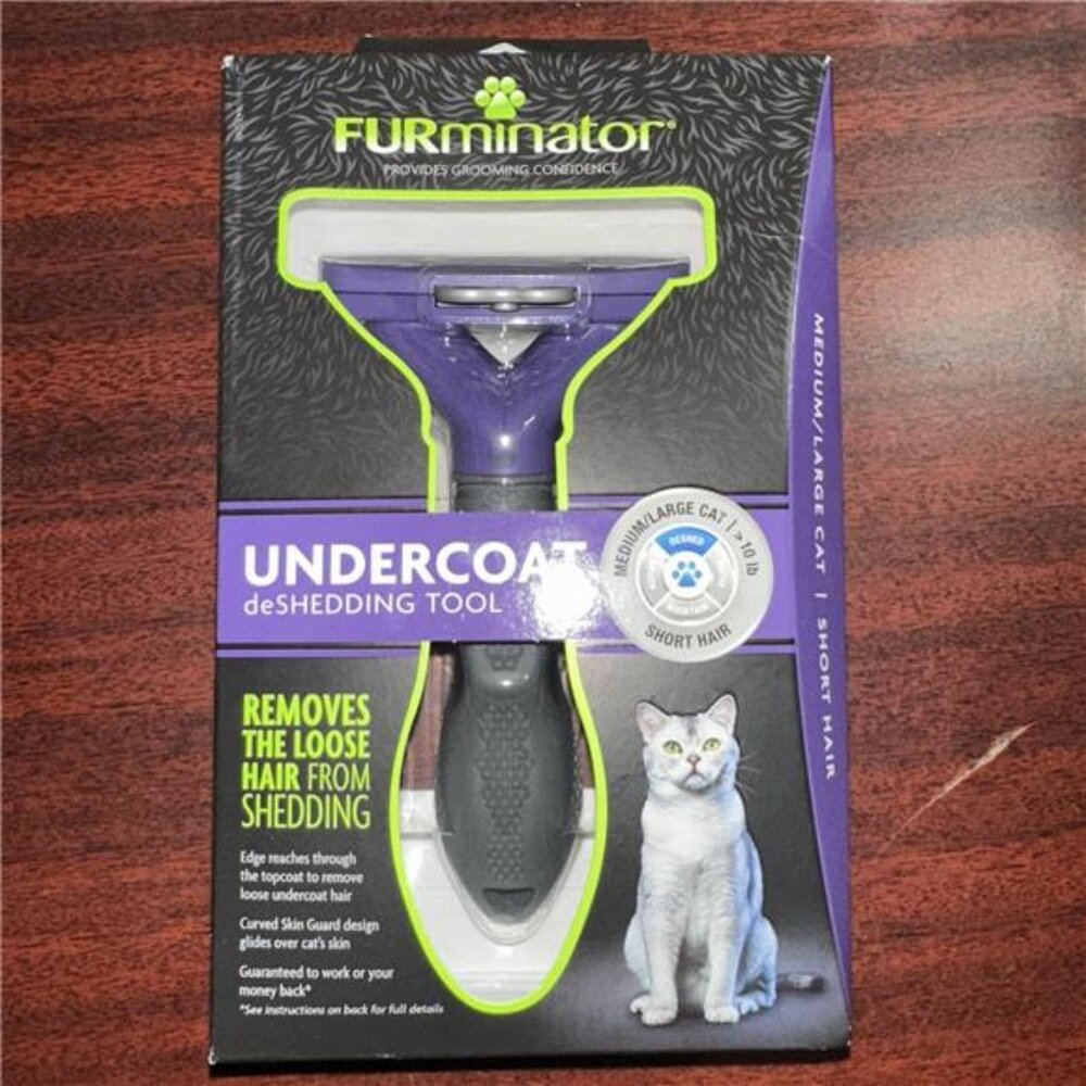 FURminator Undercoat deShedding Tool for Medium/Large Cat Short Hair NEW